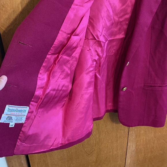 Stephen Douglas ltd vintage wool blazer pink size 14 - Picture 5 of 5